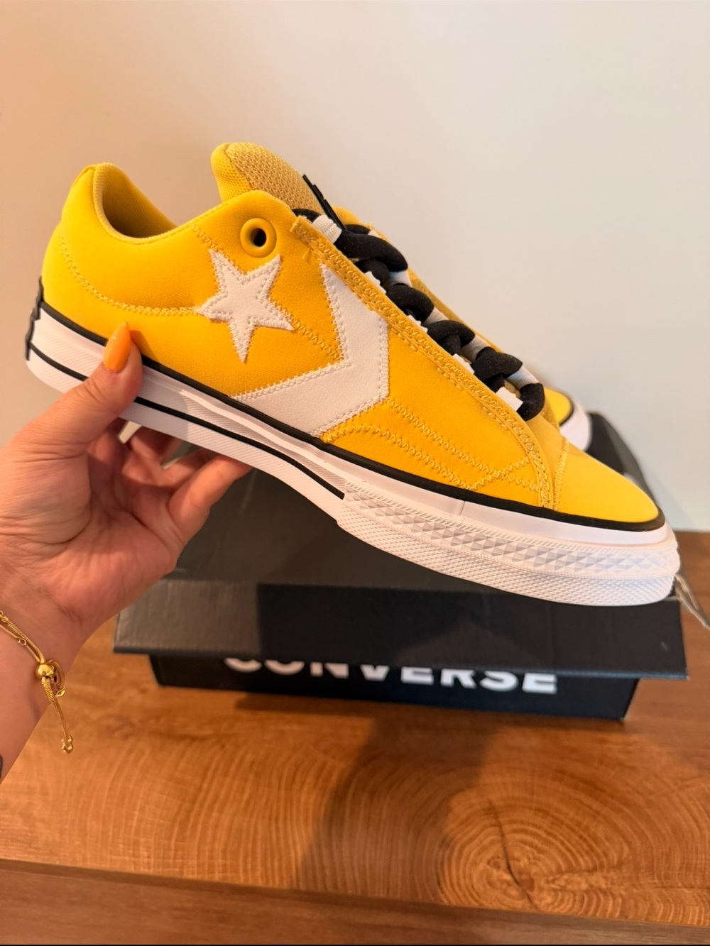 Converse Yellow and White Men’s Low Top Sneakers